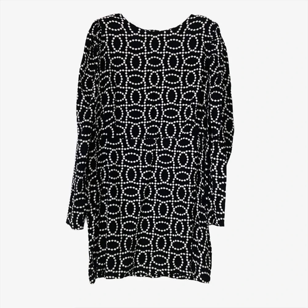 H&M Dress Black/White print‎ Size XLarge